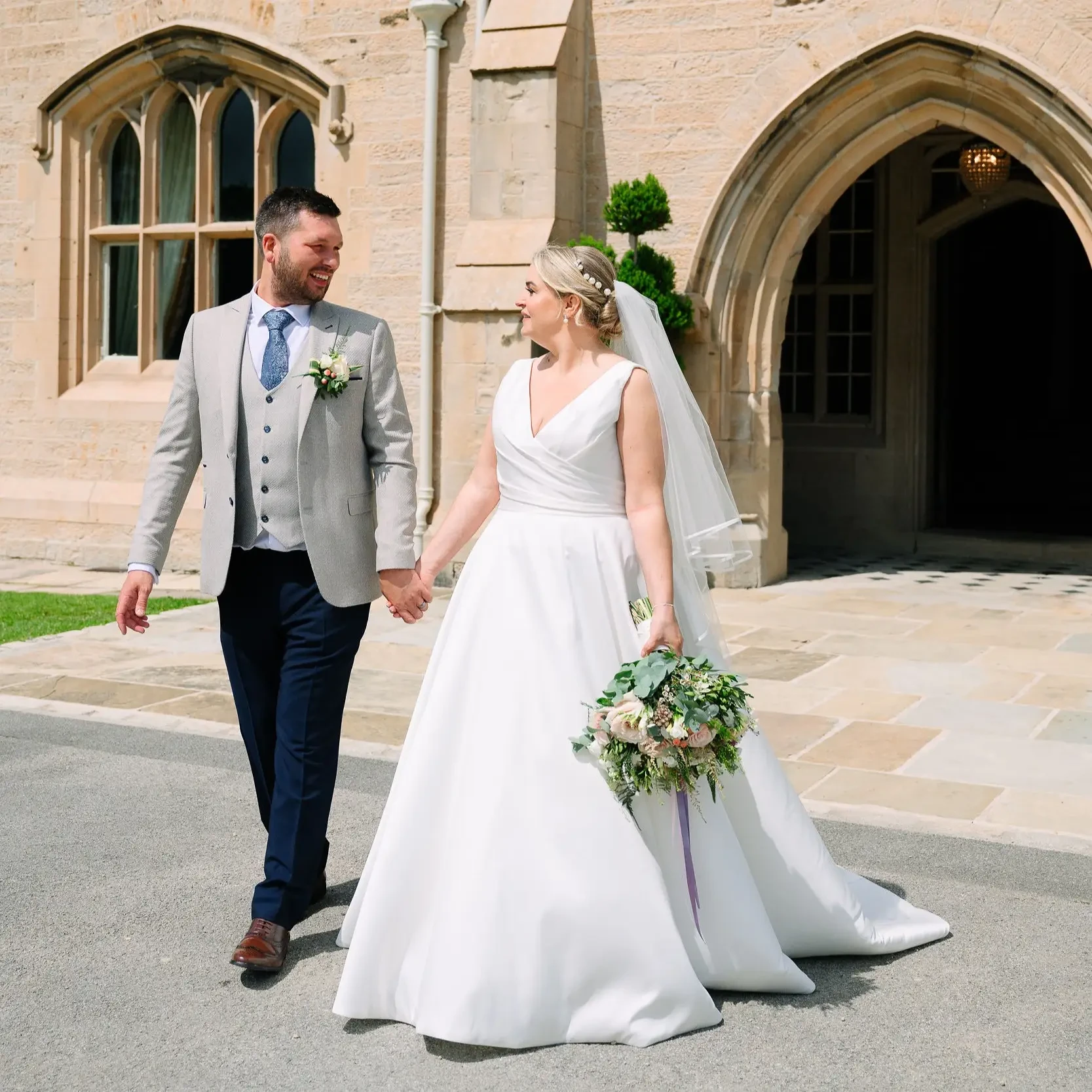 Amy and Michael, bride and groom wedding photo